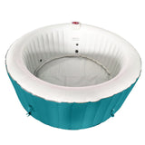 Round Inflatable Jetted Hot Tub with Cover - 4 Person - 210 Gallon - Light Blue and White