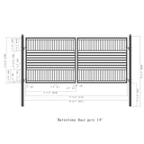 Aleko Steel Dual Swing Driveway Gate - Barcelona Style - 14 x 6 Feet