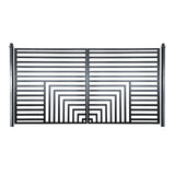 Aleko Steel Dual Swing Driveway Gate - Florence Style - 14 x 6 Feet DG14FLORD-AP