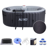 * NEW * Diamond Inflatable Jetted Hot Tub with Energy Efficient Cover – Black – 2 Person