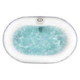 Oval Inflatable Jetted Hot Tub with Drink Tray and Cover - 2 Person - 145 Gallon - Black & White