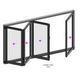 Eris Home Aluminum BiFold Door – 144″ x 96″ Inswing (1L3R) BFI-14496-1L3R