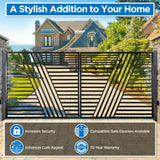 Aleko Steel Dual Swing Driveway Gate - Sofia Style - 14 x 6 Feet