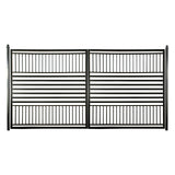 Aleko Steel Dual Swing Driveway Gate - Barcelona Style - 12 x 6 Feet