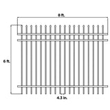 Aleko 8-Panel Steel Fence Kit – Straight Top Style – 8x6 ft. Each