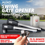 Aleko Dual Swing Gate Operator AS1200 AC/DC Basic Kit AS1200NOR-AP Dual Swing Gate Operator