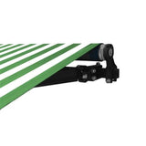 Aleko Motorized Retractable Patio Awning 16x10 Feet Green and White Striped AWM16X10GRWHSTR00-AP Motorized Retractable Awnings 16 x 10 Ft