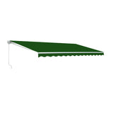 Aleko Motorized Retractable Patio Awning 20x10 Feet Green AWM20X10GREEN39-AP White Frame Motorized Retractable Awnings 20 x 10 Ft