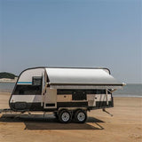 Aleko Motorized Retractable RV Awning 10 x 8 Feet Grey RVAWM10X8GREY26-AP RV Awnings Motorized 10 x 8 Ft