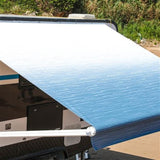 Aleko Motorized Retractable RV Awning 15 x 8 Feet Blue Fade RVAWM15X8BLUE24-AP RV Awnings Motorized 15 x 8 Ft