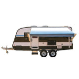 Aleko Motorized Retractable RV Awning 16 x 8 Feet Blue Fade RVAWM16X8BLUE24-AP RV Awnings Motorized 16 x 8 Ft