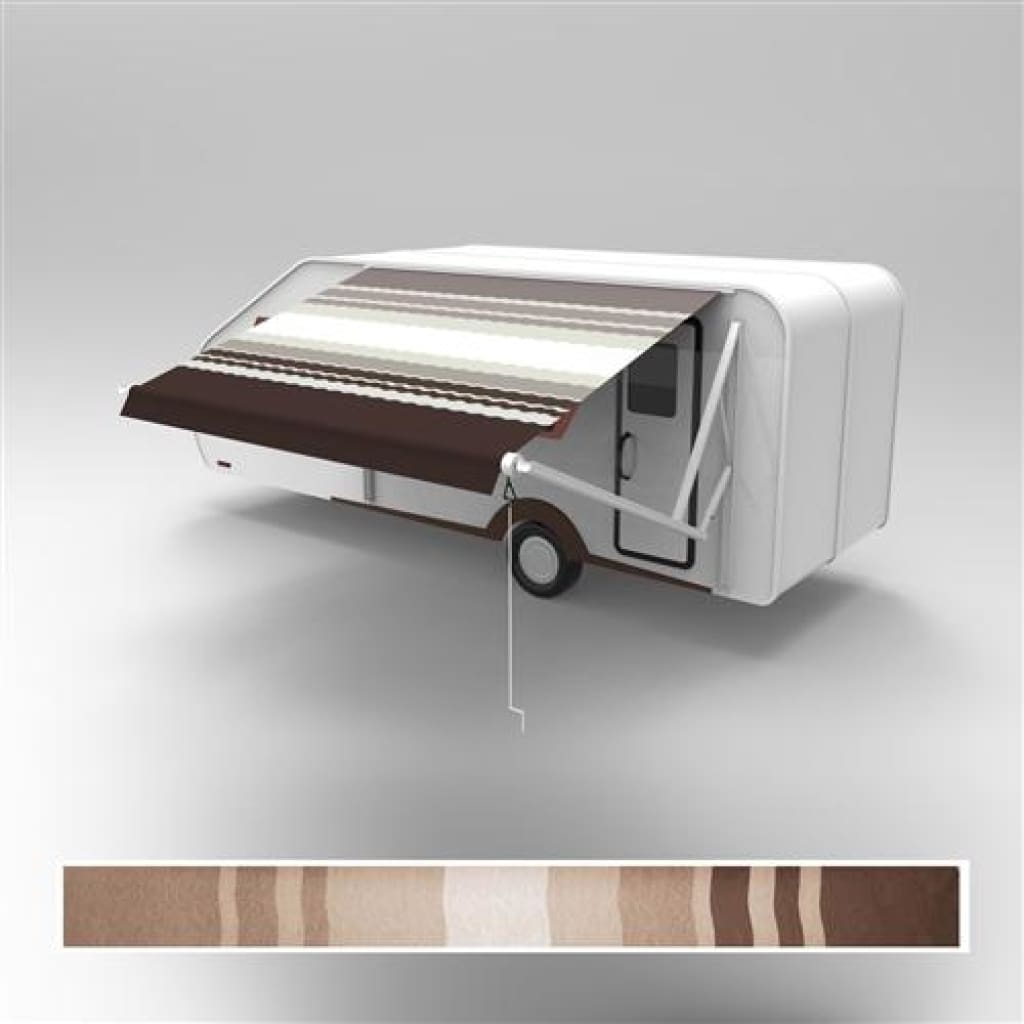 Aleko Motorized Retractable Rv Awning 16 X 8 Feet Brown Striped Rvawm1