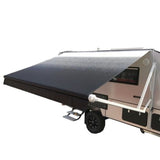 Aleko Motorized Retractable RV Awning 16 x 8 Feet White/Black Fade RVAWM16X8BLK11-AP RV Awnings Motorized 16 x 8 Ft