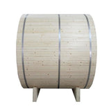 Aleko Outdoor and Indoor White Pine Barrel Sauna 4 Person 4.5 kW ETL Certified Heater SB4PINE-AP Aleko Barrel Saunas