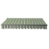 Aleko Retractable Patio Awning 10x8 Feet Multi Striped Green AW10X8MSTRGR58-AP Black Frame Retractable Awnings 10 x 8 Ft.