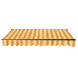 Aleko Retractable Patio Awning 10x8 Feet Multi-Striped Yellow AW10X8MSRTY315-AP Black Frame Retractable Awnings 10 x 8 Ft.