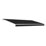 Aleko Retractable Patio Awning 12x10 Feet Black AW12X10BK81-AP White Frame Retractable Awnings 12 x 10 Ft