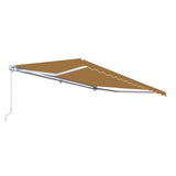 Aleko Retractable Patio Awning 12x10 Feet Sand AW12X10SAND31-AP White Frame Retractable Awnings 12 x 10 Ft