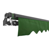 Aleko Retractable Patio Awning 13x10 Feet Green AW13X10GREEN39-AP Retractable Awnings 13 x 10 Ft