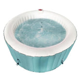 Aleko Round Inflatable Hot Tub Spa With Cover 4 Person 210 Gallon Light Blue and White HTIR4GRW-AP Hot Tubs