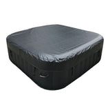 Aleko Square Inflatable Jetted Hot Tub with Cover - 6 Person - 265 Gallon - Black HTISQ6GYBK-AP Hot Tubs