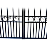 Aleko Steel Dual Swing Driveway Gate London Style 14 X 6 Ft Dg14Lond-Ap Dual Swing Driveway Gates