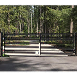 Aleko Steel Dual Swing Driveway Gate Milan Style 18 x 6 ft DG18MILD-AP Dual Swing Driveway Gates