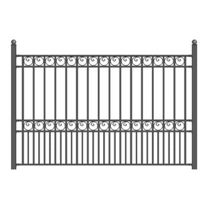 Aleko Steel Fence Paris Style 8 X 5 Ft Fencepar-Ap Fence Panels