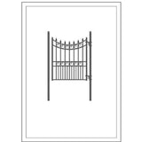 Aleko Steel Pedestrian Gate Moscow Style 5 Ft Pgmos-Ap Pedestrian Gates