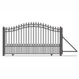 Aleko Steel Sliding Driveway Gate 12 ft with Pedestrian Gate 5 ft ST. PETERSBURG Style DG12STPSSLPED-AP Aleko Sliding Gates with Pedestrian