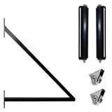 Aleko Steel Sliding Driveway Gate 14 ft with Pedestrian Gate 5 ft LONDON Style DG14LONSSLPED-AP Aleko Sliding Gates with Pedestrian Entrance