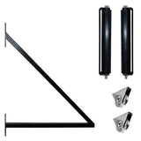 Aleko Steel Sliding Driveway Gate 18 ft with Pedestrian Gate 5 ft DUBLIN Style DG18DUBSSLPED-AP Aleko Sliding Gates with Pedestrian Entrance