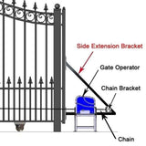 Aleko Single Sliding Steel Driveway Gate Dublin Style 16 X 6 1/4 Feet Dg16Dubssl-Ap Sliding Driveway Gates