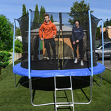Aleko Trampoline with Safety Net and Ladder - 10 Feet - Black and Blue TRP10-AP Fun Zone