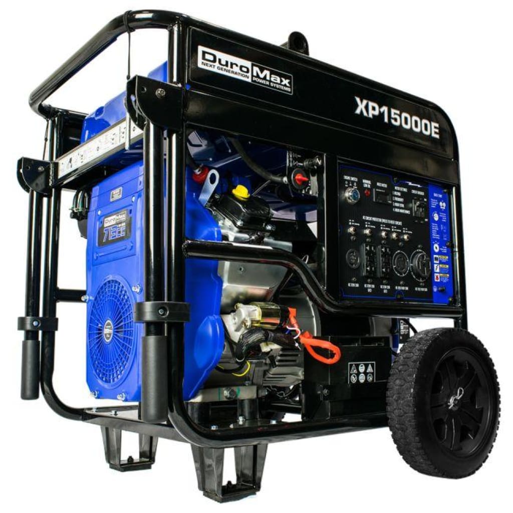 DuroMax 15000 Watt V-Twin Gas Powered Electric Start Portable Generator - XP15000E