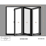 Eris Home Aluminum BiFold Door – 108″ x 96″ (3R) BFI-10896-3R Eris Home BiFold Doors