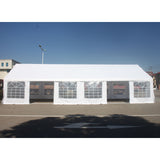 Aleko Heavy Duty Outdoor Canopy Event Tent with Windows - 20 X 40 FT - White