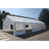Aleko Heavy Duty Outdoor Canopy Event Tent with Windows - 20 X 40 FT - White