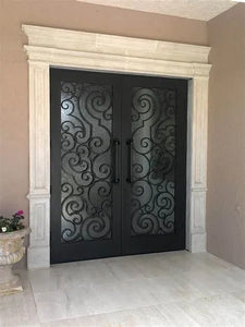 DRAKE WROUGHT IRON DOUBLE DOOR WDD-12