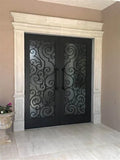 DRAKE WROUGHT IRON DOUBLE DOOR WDD-12
