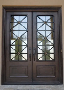 DRAKE WROUGHT IRON DOUBLE DOOR WDD-14