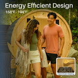 Anémona White Finland Pine Barrel Sauna - 3-4 Person