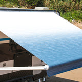 Aleko Motorized Retractable RV Awning - 21 x 8 Feet - Blue Fade