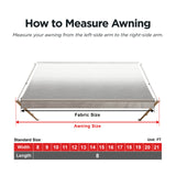 Aleko Retractable RV/Patio Awning - 16 x 8 Feet - Brown Fade RVAW-16-8-BROWN-FADE-AP