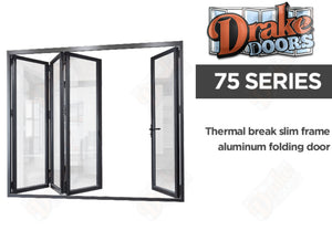 Drake Aluminum BiFold Door – 144″ x 96″ Outswing (1L3R) BFO-14496-1L3R