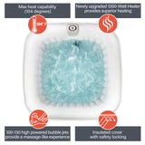 Aleko Square Inflatable Jetted Hot Tub with Cover - 4 Person - 160 Gallon - Black and White | IHT-4P-SQR-BLK-WH-AP