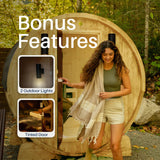 Anémona White Finland Pine Barrel Sauna - 3-4 Person