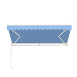 Aleko Caribbean Motorized Patio Awning - Sky Blue - 10 x 8 Feet