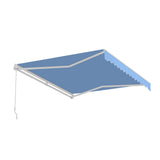 Aleko Caribbean Motorized Patio Awning - Sky Blue - 12 x 10 Feet