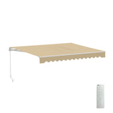 Aleko Caribbean Motorized Patio Awning - Desert Sand - 13 x 10 Feet